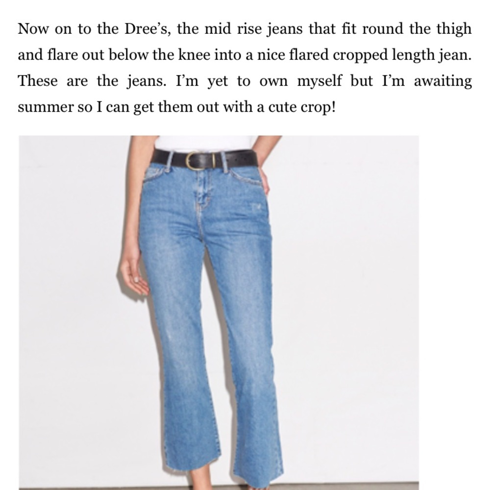 Top Shop - Dree Crop Denim - worn a few times - Picture 2 of 10